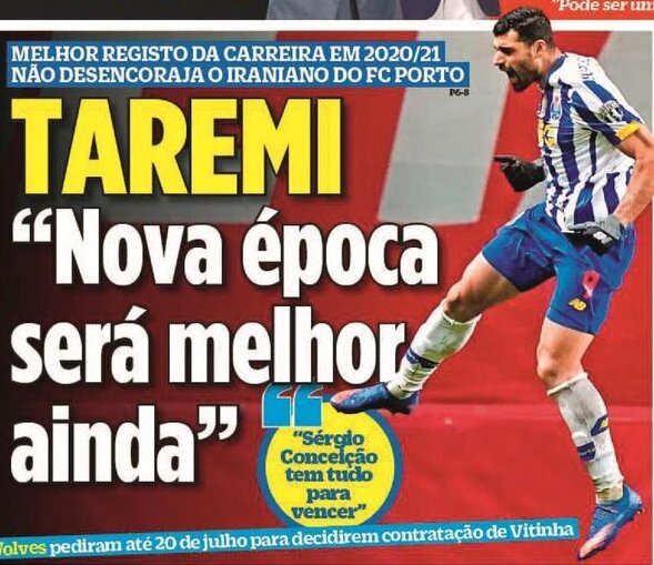 طارمی نامزد بهترین بازیکن پرتغال شد | وعده ستاره ایرانی پورتو برای فصل بعد طارمی نامزد بهترین بازیکن پرتغال شد | وعده ستاره ایرانی پورتو برای فصل بعد