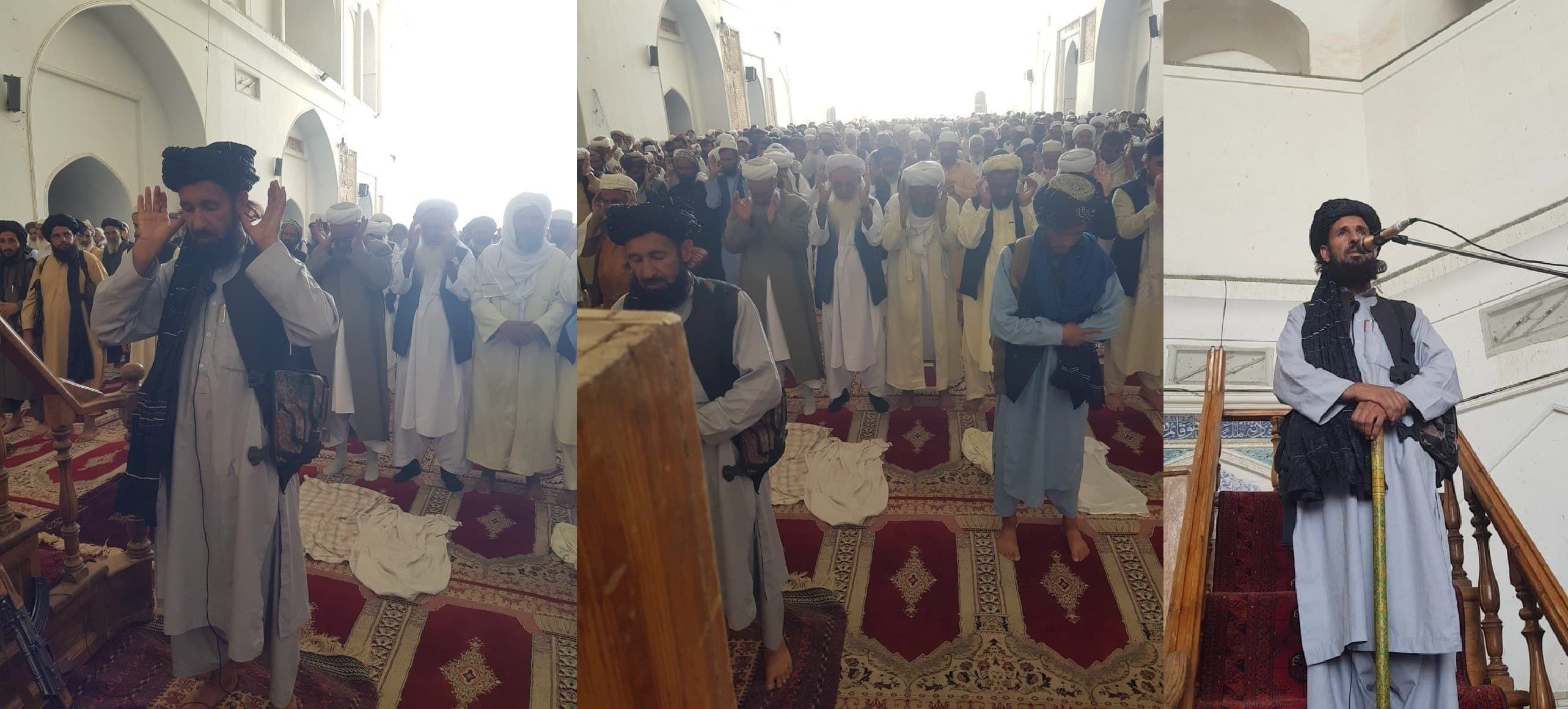 اولین نمازجمعه طالبان در مسجد بزرگ هرات افغانستان/ عکس