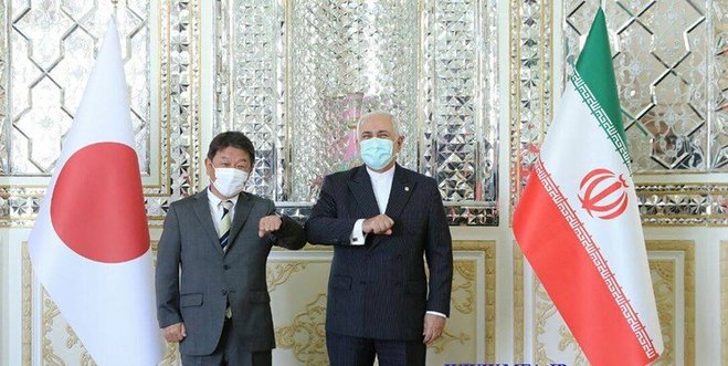 وزیر امور خارجه ژاپن با ظریف دیدار و گفتگو کرد