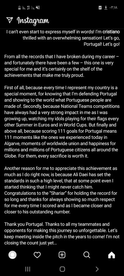 عکس | قدردانی رونالدو از دایی پس از شکستن رکورد تاریخی عکس | قدردانی رونالدو از دایی پس از شکستن رکورد تاریخی