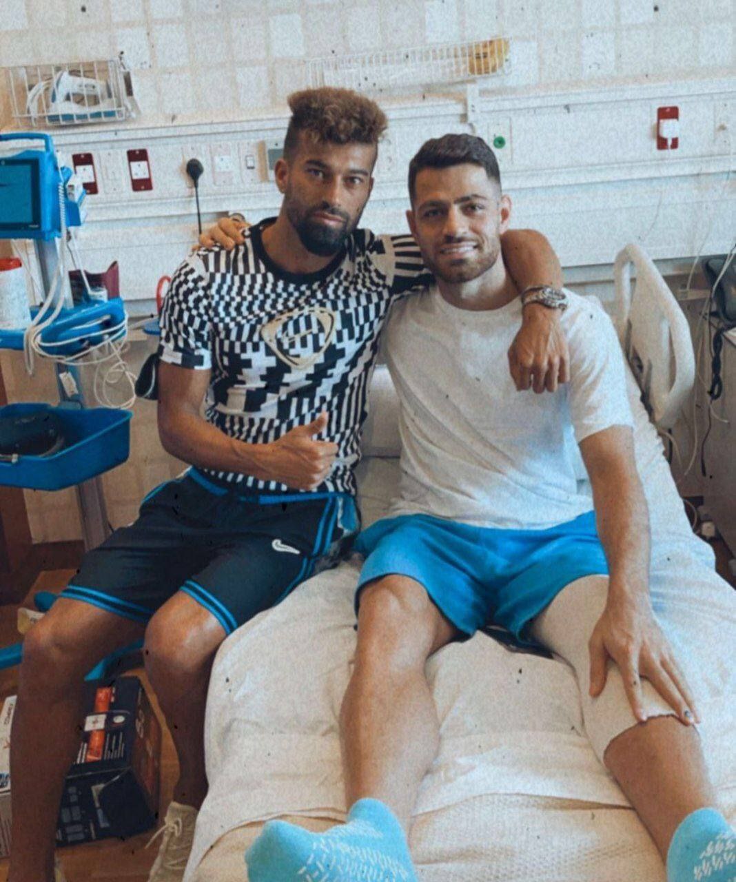 عیادت رامین رضاییان و پورعلی‌گنجی /عکس