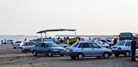 تصاویر/ جولان خودروها در ساحل بندرعباس