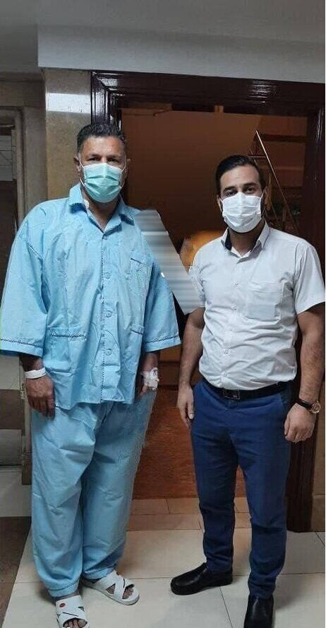 عکس | علی دایی برای انجام عمل جراحی بستری شد