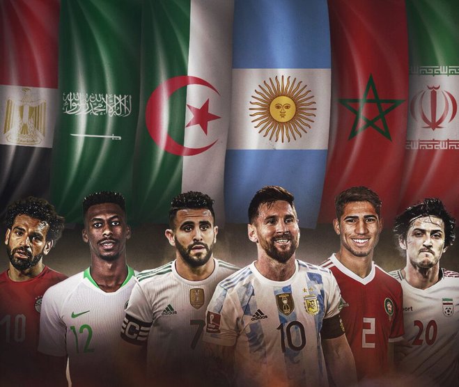 عکس | سردار آزمون با پرچم ایران کنار لیونل مسی