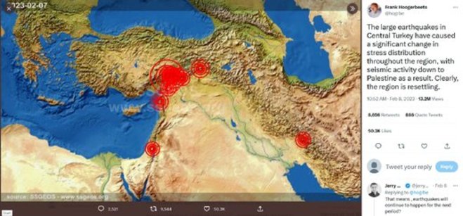 توییت جنجالی جدید پیشگوی زلزله مهیب ترکیه در پیج میلیونی‌اش!