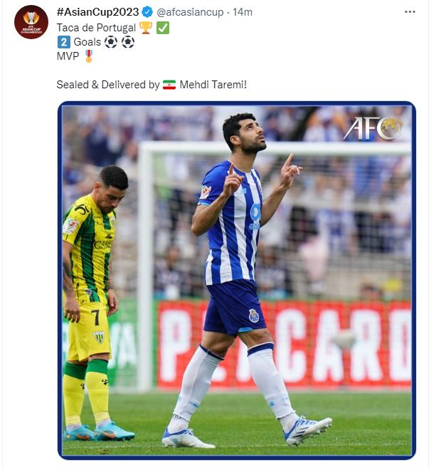 واکنش جالب AFC به درخشش طارمی در جام حذفی پرتغال + عکس