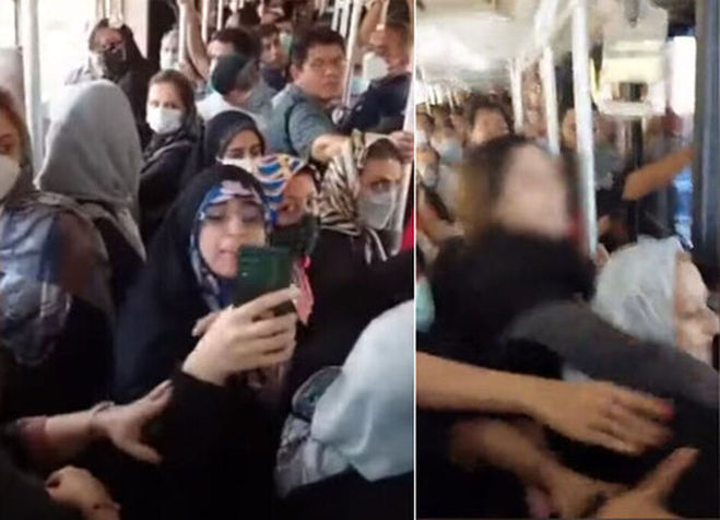 رو در رو کردن دو زنی که در BRT بر سر حجاب درگیر شدند! (ویدئـو)