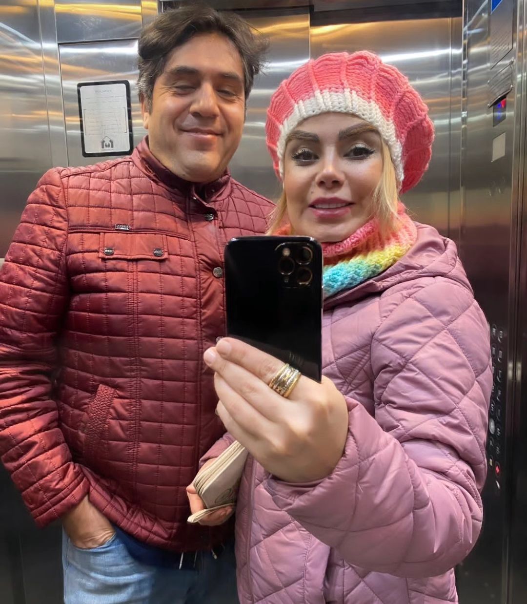 سلفی تازه مجری زن سابق تلویزیون ایران با همسرش