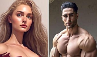 یک زن و مرد ایده‌آل و زیبا و جذاب را از نگاه هوش مصنوعی ببینیـد | تصویـر