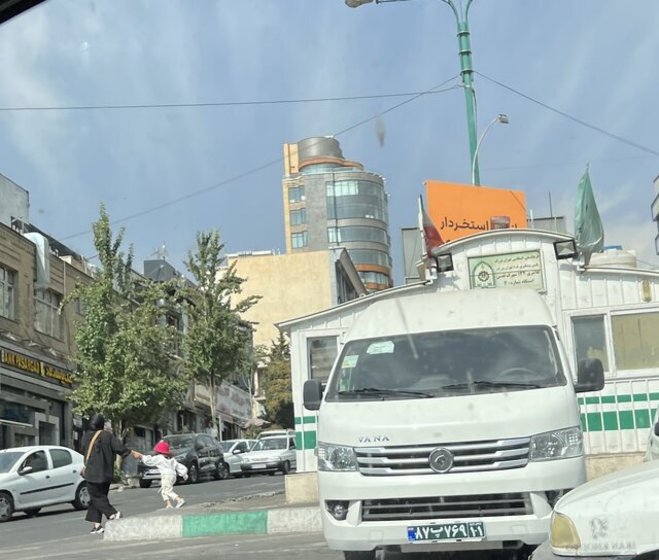 تصاویر بازگشت ون‌های گشت ارشاد و پلیس به میدان ولیعصر