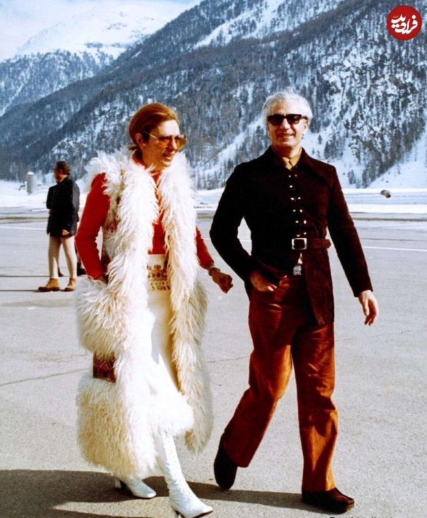 عکس کمتر دیده شده از تیپ شاه و فرح در سوئیس‌گردی دهه ۵۰