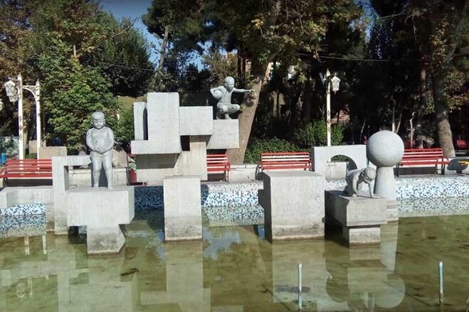 مجسمه‌های حوض پارک معروف تهران را ناگهان کندند و بردند | برگشت سریال دزدیدن مجسمه؟ +عکس