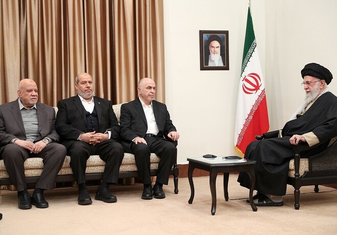 اعضای ارشد حماس در تهران؛ تصاویری از دیدار امروز با رهبری