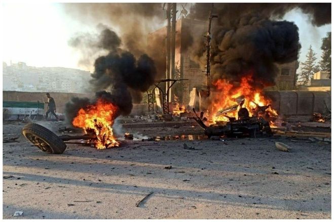انفجار خودرو بمب‌گذاری شده در نزدیکی مرکز ایرانی در سوریه
