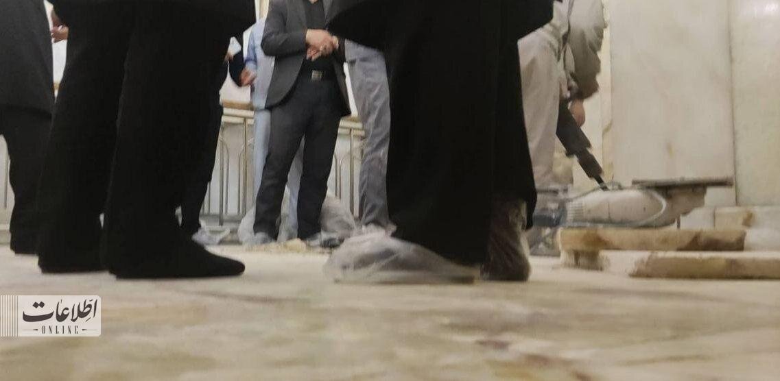 تصاویری از آماده‌سازی محل خاکسپاری ابراهیم رئیسی در مشهد