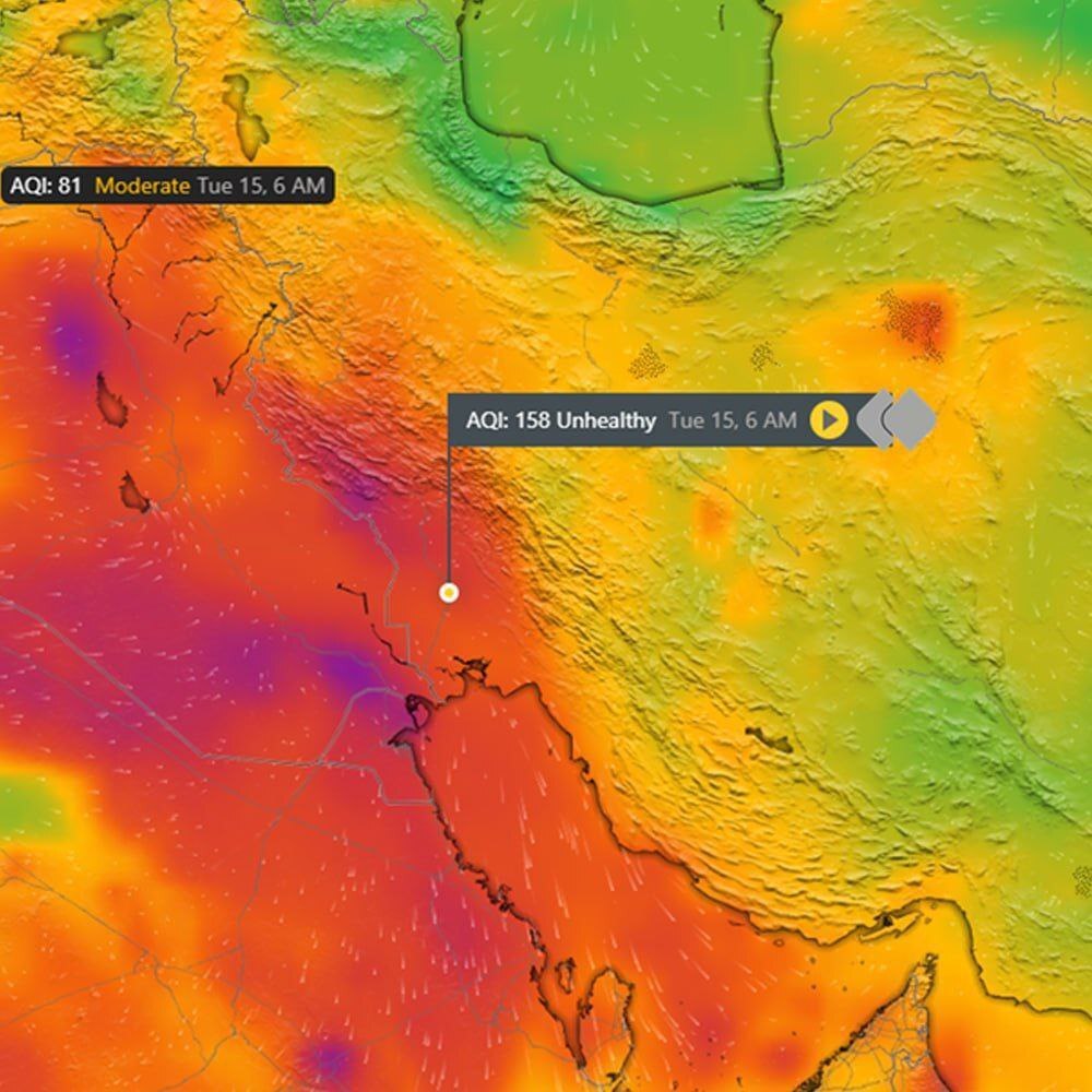 آخرین نقشه هواشناسی؛ آسمان غرب کشور نارنجی شده است +عکس