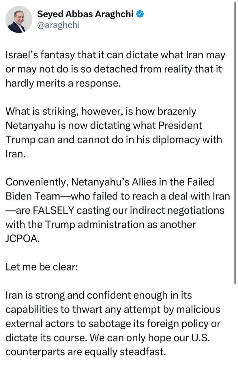 عراقچی: ایران مطمئن است که هرگونه تلاش بازیگران برای خرابکاری در سیاست خارجی‌اش را خنثی کند