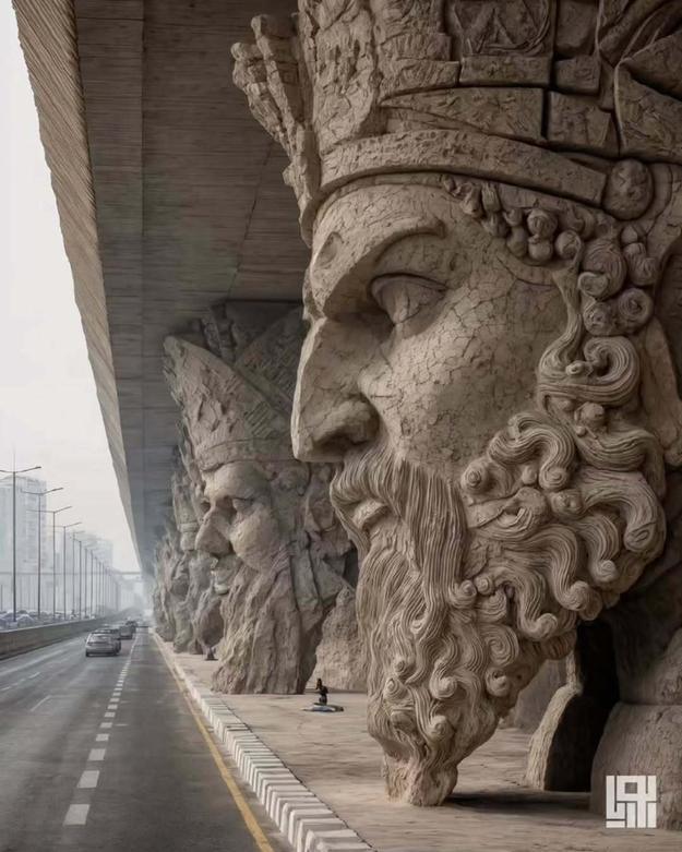 تصاویر شاهکار هوش مصنوعی؛ ایده چشم‌نواز طراحی پل با اساطیر هخامنشی