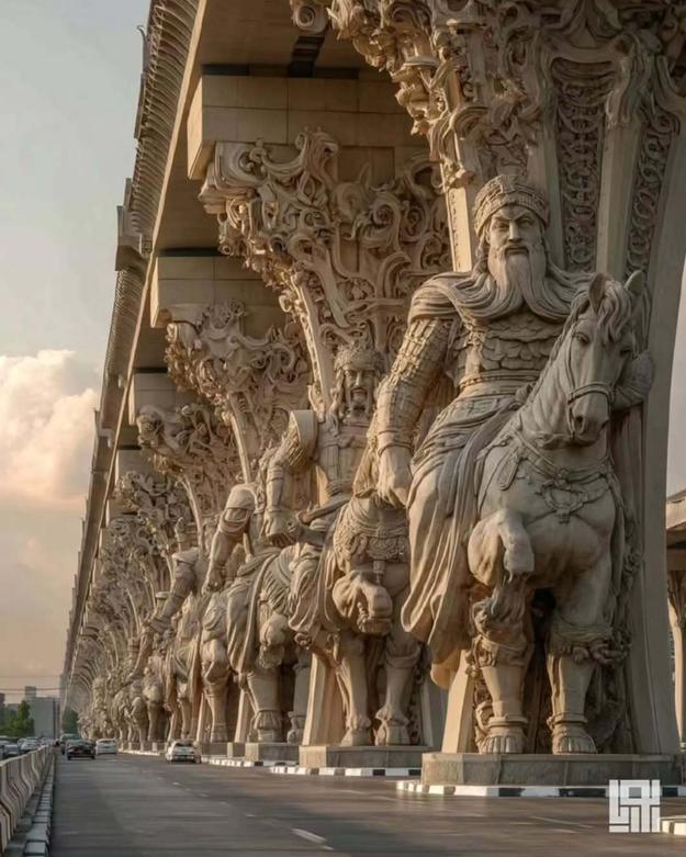 تصاویر شاهکار هوش مصنوعی؛ ایده چشم‌نواز طراحی پل با اساطیر هخامنشی