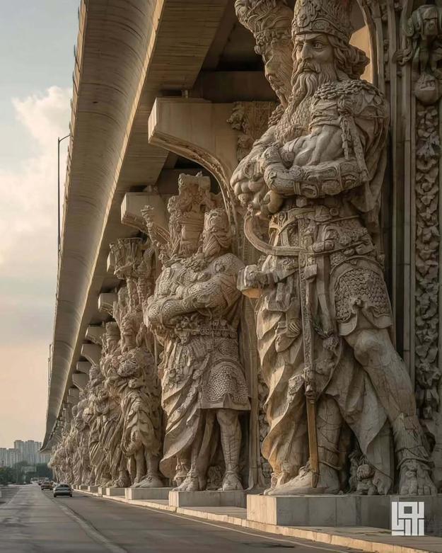 تصاویر شاهکار هوش مصنوعی؛ ایده چشم‌نواز طراحی پل با اساطیر هخامنشی