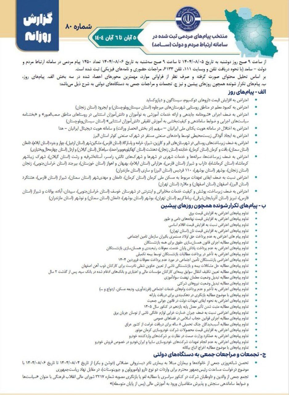 اسعتفا رئیس مرکز ارتباطات مردمی ریاستجمهوری: میخوام برگردم دانشگاه! +سند از اعتراضات مردم اسعتفا رئیس مرکز ارتباطات مردمی ریاستجمهوری: میخوام برگردم دانشگاه! +سند از اعتراضات مردم