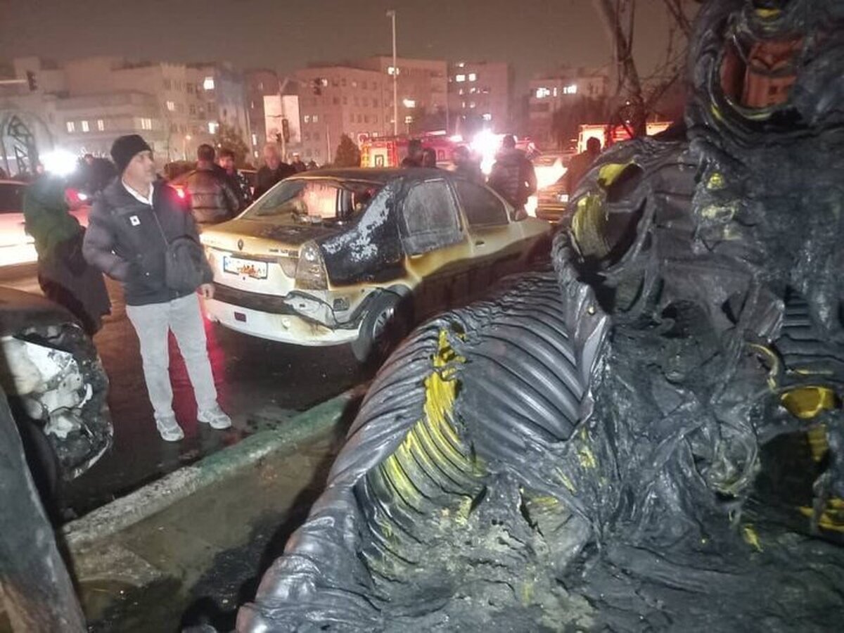 اولین تصاویر از آتش‌سوزی هولناک در بزرگراه یادگار؛ کجا آتش گرفته بود؟